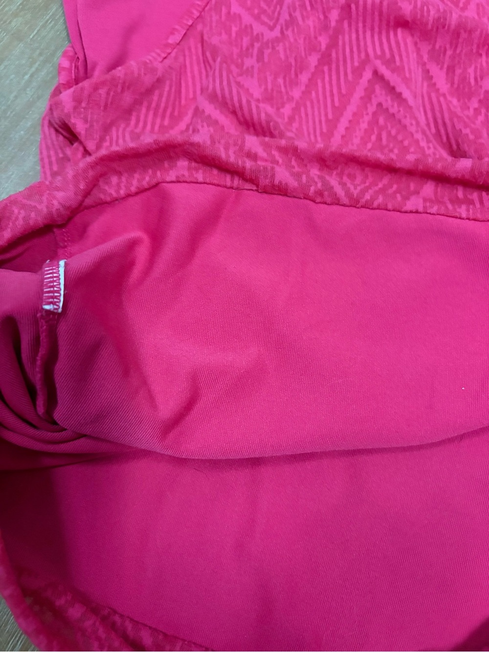 Prana Pink Chevron-Texture Racerback Tank - Picture 7 of 10